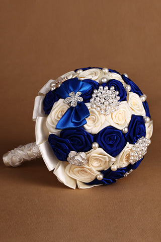 Beau mariage Fleurs strass ronde Roses mariée Bouquets (26 * 20cm)