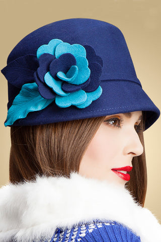 Belle Laine Automne / Hiver Femme Avec Bowler / Chapeau cloche