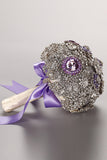 Forme Rond Roses Ruban avec strass Broche bouquet de mariage (27 * 20cm)