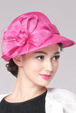 Mode Cambric Avec Ladies Flower Bowler / Chapeau cloche