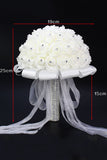 Wedding Bride Tenir Fleur Mousse Fleur Bouquet de Roses blanches (25 * 19cm)