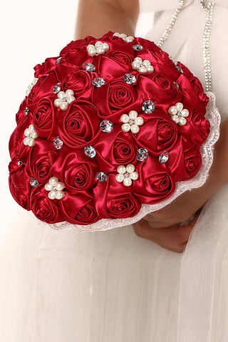 Strass Roses rondes Bouquets de mariage Fleurs (26 * 22cm)