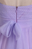 2024 sweetheart froncé Une ligne Tulle court / mini robes de demoiselle d&#39;honneur