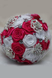 Round Roses Crystal Pearl Roses bouquet de mariage (26 * 22cm)