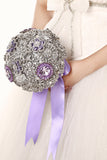 Forme Rond Roses Ruban avec strass Broche bouquet de mariage (27 * 20cm)