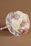 Belle strass Roses rondes Bouquets de mariage Fleurs (26 * 22cm)