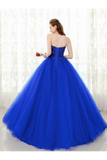 Chérie Quinceanera Robes Longueur ras du sol Tulle Robe de bal Lace Up Sequins