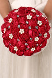 Strass Roses rondes Bouquets de mariage Fleurs (26 * 22cm)