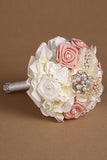 Wedding bouquet Roses ruban avec Broche strass (25 * 15cm de)