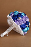 Roses rondes strass Broche cristal Roses bouquet de mariage (26 * 22cm)