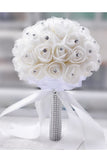 Round Foam Bouquets de mariée avec strass