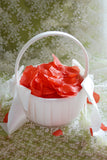 Classique Flower Basket en satin avec Bow