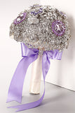 Forme Rond Roses Ruban avec strass Broche bouquet de mariage (27 * 20cm)