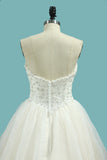 2024 Sweetheart Beaded Bodice Organza Robes de mariée A Line Floor Length