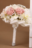 Wedding bouquet Roses ruban avec Broche strass (25 * 15cm de)