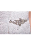 Scintillant de mariée en satin / Soirée Ruban Sash avec strass