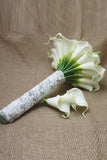 Bouquet de mariage romantique Callas Tenir Fleurs Et Broche pure main (31 * 24cm)