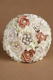 Wedding bouquet Roses ruban avec Broche strass (25 * 15cm de)