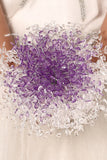 Bouquet de mariage populaire Violet jeune mariée demoiselle d&#39;honneur tenant des fleurs noble et élégant (20 * 21cm)