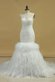 2024 Nouvelle Collection Mariage Avec Tulle Robe Scoop Mermaid perlage