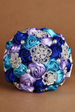 Roses rondes strass Broche cristal Roses bouquet de mariage (26 * 22cm)