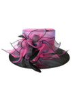 Ladies Eye-Catching Organza Avec Bowler / Chapeau cloche