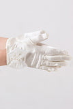 Poignet Longueur de mariage Gants Flower Girl