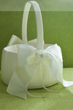 Classique Flower Basket en satin avec Bow