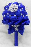 Wedding bouquet Roses ruban avec Broche strass (32 * 22cm de)