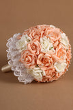 Belle strass Roses rondes Bouquets de mariage Fleurs (26 * 22cm)