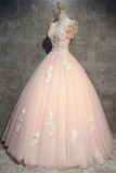 Robe de bal longue en tulle avec fleurs, Robe de soirée pure robe de bal robe de soirée