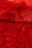 Concise Rouge en fausse fourrure de mariage Wrap