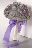 Forme Rond Roses Ruban avec strass Broche bouquet de mariage (27 * 20cm)