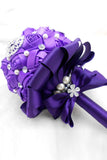 Wedding bouquet Roses ruban avec Broche strass (32 * 22cm de)