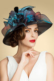 Ladies Eye-Catching Organza Avec Bowler / Chapeau cloche