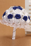 Round Roses Crystal Pearl Roses bouquet de mariage (26 * 22cm)