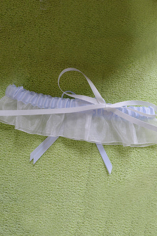 Organza élégant Avec Jarretière de mariage perle