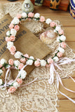 Femmes / Flower Girl&#39;S Plastic Diadème - Mariage / Occasion spéciale / Head Outdoor &amp; Hand Wreath / Fleurs 2 Pieces