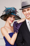 Ladies Eye-Catching Organza Avec Bowler / Chapeau cloche