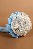 Fleurs de mariage ronde Roses perles et strass Bouquets Simulation Fleurs (23 * 20cm)