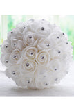 Round Foam Bouquets de mariée avec strass