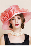 Fashion Organza Ladies Avec Bowler / Chapeau cloche