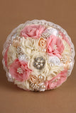 Perle de cristal Roses Flower Girl mariée Corsage Bouquet (27 * 22cm)