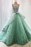 Robe de bal modeste dentelle jusqu&#39;à princesse robes de bal robes de Quinceanera