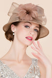 Cambric Elégant Ladies Avec Bowler / Chapeau cloche