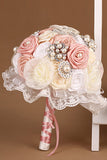 Belle strass Roses rondes Bouquets de mariage Fleurs (26 * 22cm)