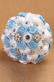 Round Roses Crystal Pearl Roses bouquet de mariage (26 * 22cm)