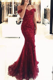 2024 Off The Shoulder Prom Dresses Mermaid Tulle Avec Applique Et Beadings Couvert Bouton