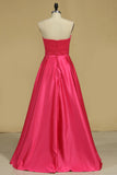 2024 Gaine sweetheart robes de bal Zipper Up Satin