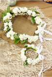 Femmes / Flower Girl&#39;S Plastic Diadème - Mariage / Occasion spéciale / Head Outdoor &amp; Hand Wreath / Fleurs 2 Pieces